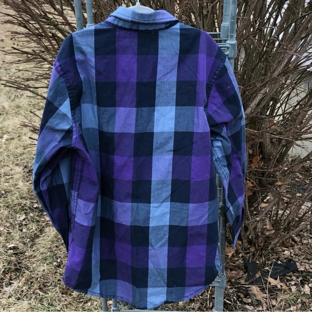 Old Navy purple plaid